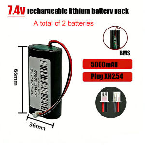 18650 Rechargeable Li-ion Battery Pack 7.4V with Built-in Smart Protection Board Stable Voltage Long-Lasting Power for Fan