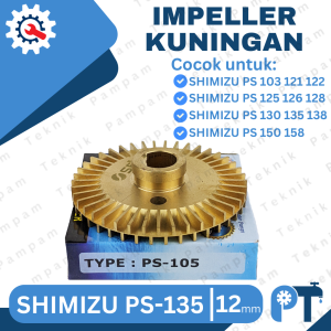 KIPAS KUNINGAN SHIMIZU 135 / IMPELLER SMZ 122 128 130 135 138 / IMPELER PS 105 - SPAREPART POMPA AIR