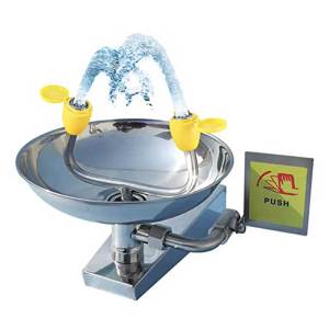 Emergency Wall Mounted Eyewash Station Anti Karat Stainless Stell
