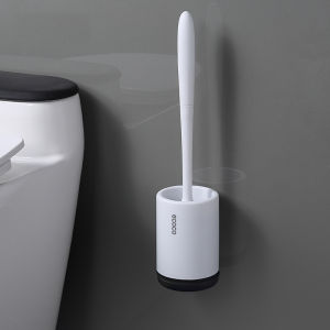 Wall Mounted Toilet Brush and Brush Holder Multi-Purpose Cleaning Brushes Wall Hanging Household Toilet Cleaning Set Floor Bathroom Kitchen No Drill