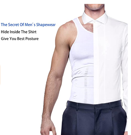 Men Compression Shirt Slimming Body Shaper Vest Men Corset