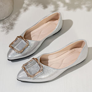 Free Shipping 2026 Spring And Autumn New Fashionable Breathable Flat Shoes Casual Metal Buckle Large Size Shoes