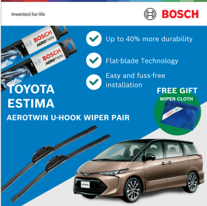 Bosch Aerotwin U-Hook Car Wiper Pair Set for Toyota Estima