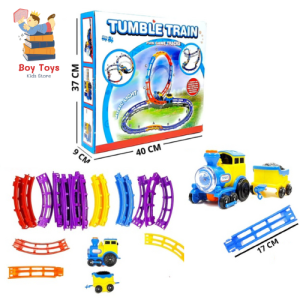 PROMO CUCI GUDANG MAINAN SERU KERETA 3D ROLLER COASTER TUMBLE TRAIN TRACK 2818