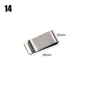 GOUPDO Stationery Convenient Portable Brass Pen Folder Notebook Holder Stainless Steel Clips Handmade Leather