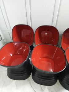 COD 12PCS MANGKOK RAMEN SEGI CORNELIUS 572 / MANGKOK SAJI SERBA GUNA MANGKOK PLASTIK TEBAL-MERAH