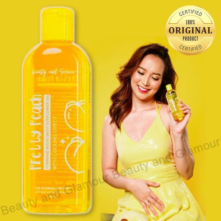 BEAUTY AND GRACES PRETTY PEACH Feminine Wash With Sunflower Oil and
