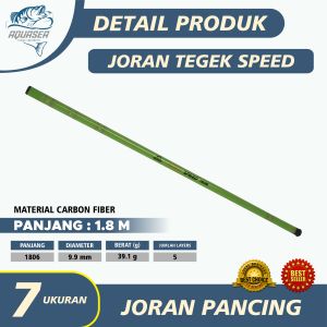 AQUASEA - Joran Tegek Speed JOoran Pancing Antena Carbon Medium Action1.8M - 4.5M JORAN PANCING TEGEK SPEED
