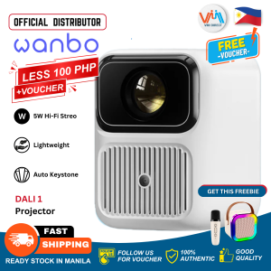 Wanbo Dali 1 Portable Projector Auto Focus Obstacle Avoidance Android 9.0 HIFI Speaker Fully Automatic Android Smart Portable WiFi Bluetooth LED Projector 720p Full HD 1080P Android TV  Support Auto Focus Keystone Home Office Classroom Projector VMI