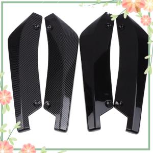 Green sea 1 Pair Carbon Fiber Winglets Side Skirt Extension Universal Car Front Rear Bumper Strip Lip Spoiler Diffuser Splitter Scratch Protector