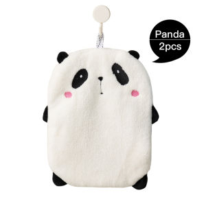 [2pcs/set] SupaTex Panda Koala Hand Towel Super Absorbent Towel Thickened Hand Towel Coral Velvet Hanging Handkerchief 22x17cm/24x18cm