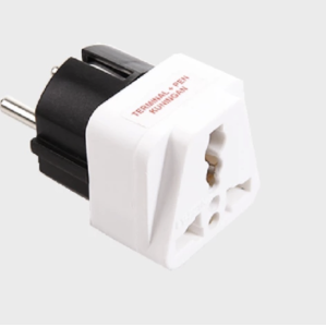 Adaptor Travel Charger SNI Steker Sambungan Charger Kaki 3 ke Kaki 2 EU KR Plug Adapter Converter