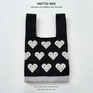 Tas Wanita Style Korea Tote Bag Knitted Tas Belanja Rajut Tote bag Rajut