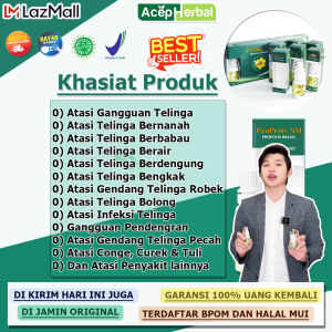 Obat Ganteng ( Gangguan Telinga ) - Obat Telinga Berair Dan Bau - Obat Infeksi Telinga Anak Dan Dewasa - Obat Telinga Bernanah - Berdengung - Telinga Bengkak - Telinga Bolong - Otitis -Gendang Telinga Robek Atasi Dengan Propolsi SM Brazil Asli