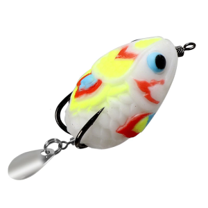 4.5cm 11g ray ếch Crankbait mồi PVC ếch mồi mồi câu cá với Móc Đôi & lưỡi blackfish ếch bả 5 màu