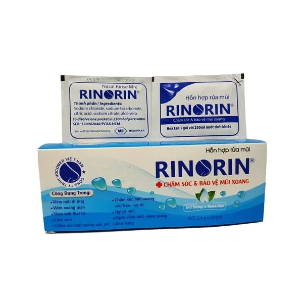 Muối Rửa Mũi Rinorin 30 Gói