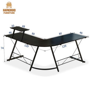 HANGROO FURNITURE  PC (พร้อมส่งเร็วที่สุด) โต๊ะเล่นเกม โต๊ะอีสปอร์ต 160/120/100/80CM โต๊ะคอมพิวเตอร์ ติดตั้งง่าย โต๊ะมีสไตล์และเรียบง่าย