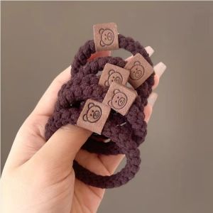 ยางรัดผม แบบหนา ยืดหยุ่นสูง ทนทาน เรียบง่าย แฟชั่นฤดูใบไม้ร่วง และฤดูหนาว สําหรับผู้หญิง