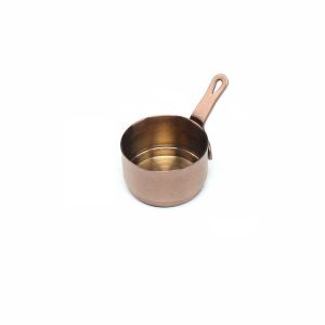 HUANG Stainless steel Restaurant With Handle Stainless steel Steak Teppanyaki Sauce Pan Sauce dish Seasoning Cup Heating Pot