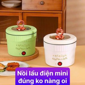 [THANH LÝ]Nồi lẩu mini loại lớn 1.8l hot trend nồi cơm điện mini nồi nấu đa năng nấu cháo nồi lẩu mì tôm nấu lẩu tiện lợi có lớp chống dính