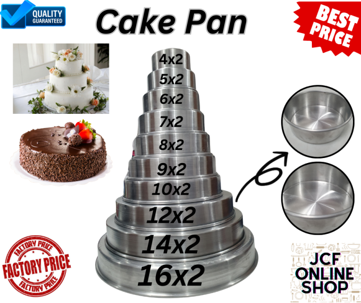 Cake Pan 4x2 5x2 6x2 7x2 8x2 9x2 10x2 12x2 14x2 16x2 Gauge
