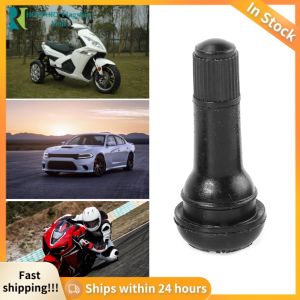 100pcs TR-413 Snap In Black Rubber Valve Stems - Reliable Tubeless Valves for Engine Cooling and Climate Control Systems