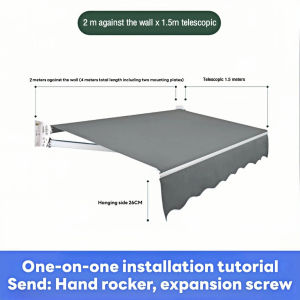 Foldable Awnings Rotating Aluminum Bracket Windproof Rainproof And Sunproof Retractable Awning