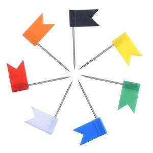 SPDD 100pcs/box Reliable Material Colored Push Pins Easy Insert Bright Colors Map Pins Practical Stable Fixing Art Supplies Office Use