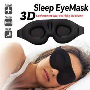 3D Sleep Mask Light Blocking Soft Sleeping Eye Mask Large Size Blindfold Travel Eyepatch Luxury Eye Cover 1Pc