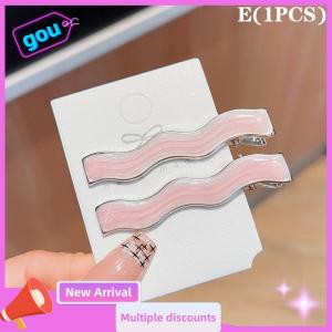 gou คลิปหนีบผมรูปวงรีสีชมพูไร้รอยต่อแบบง่ายคลิปหนีบผมอะซิเตทสำหรับผู้หญิงกิ๊บหนีบผมกิ๊บหนีบผมทำผมของขวัญ