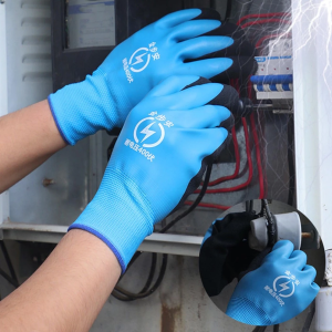 400V Voltage Resistance Electrician Insulated Gloves Anti Slip Rubber High Voltage Equipment