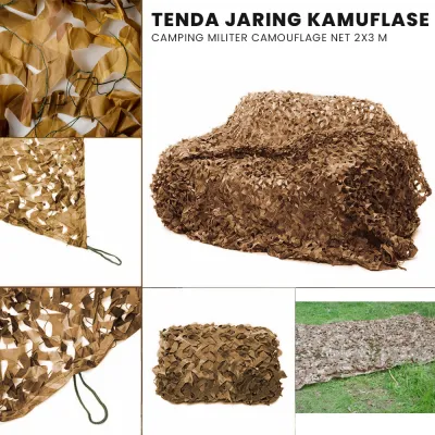 Vilead Tenda Jaring Kamuflase Camping Militer Camouflage Net 2x3 m