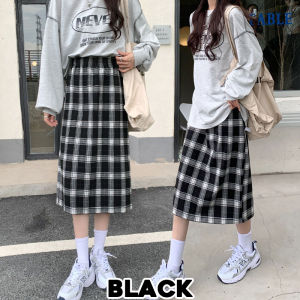 KARAKOREA 832 Hwasa Skirt/Korean Midi Skirt/Rok Midi Motif Kotak Kotak/Rok wanita
