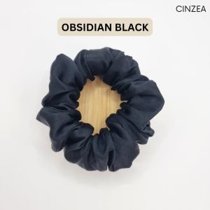 THICK BAND [PACK OF 3] 100% Handmade Mulberry Silk Scrunchie (Medium) 19 momme Hair Tie