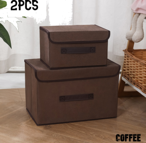 COD Fold Non-woven Fabric 2 in 1 Storage Box Home Supplies Clothing Underwear Sock and Kid Toy Storage Organizer Closet Organizer