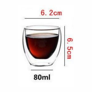 AMK Goose Egg Double Wall Layer Glass coffee cup set insulated transparent wholesale TELUR ANGSA CAWAN BERGANDA 雙杯套裝