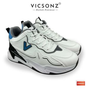 Vicsonz Mens Shoe VM89501/VM89502 (Black / White) High-Cut Sneakers
