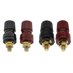 High Current Brass Automotive Terminals Copper Cable Lugs Stud Terminals Pair for 6mm 8mm Studs Motorcycle Setups
