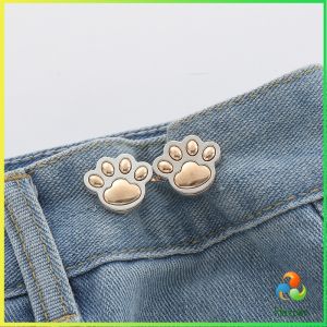 Harper หัวเข็มขัดโลหะ ลายการ์ตูนอุ้งเท้าแมว หัวเข็มยึดปรับเอว ตะขอโลหะ ถอดได้ Fashion Pins