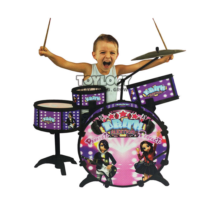 Toylogy Mainan Alat Musik Anak Band Drum Set 6pcs Cymbal - My First Band