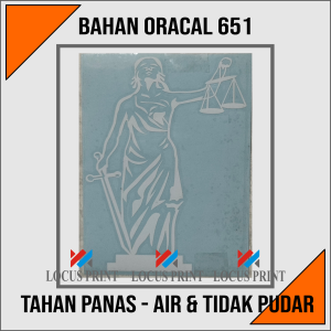 Cutting Sticker Stiker Dewi Themis Keadilan Lawyer Advokat Hukum Bahan Oracal 651