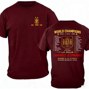 [Local Stock] HBESTY  Camiseta España Futbol T-shirt RUMBO A LA GLORIA ESPAÑA MUNDIAL  Graphic T Shirts Souvenir Short-sleeved Women and Men Size