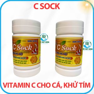 VITAMIN C C SOCK  sản phẩm của (biotik) cho cá cảnh hồ koi giảm stress khử tím hộp 500g