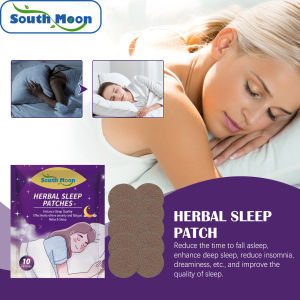 South Moon Herbal Sleep Patch Improve Sleep Fatigue Stress Anxiety Promote Blood Circulation Improve Insomnia Relax Artifact Stickers 10pcs