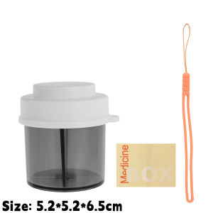 2ชิ้น4ช่องพวงกุญแจกล่องยาแท็บเล็ตเลื่อยไฟฟ้าพร้อมที่จับกล่องแบ่งยาขนาดเล็ก