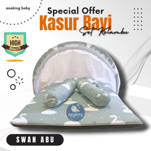 KASUR BAYI BARU LAHIR TERBARU 1 SET KELAMBU DAN SELIMUT KADO PERALATAN BAYI BARU LAHIR GRATIS ONGKIR
