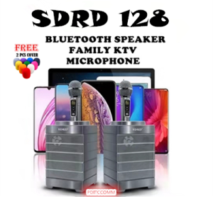 SDRD SD-128 BLUETOOTH SPEAKER Dual Microphone Karaoke Portable SPEAKER FAMILY KTV Karaoke