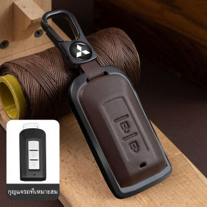 ปลอกกุญแจรีโมทรถยนต์หนังสําหรับ Mitsubishi Xpander Montero Strada Pajero Sport Attrage Mirage