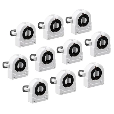 Q-1151 STORE 10Pcs Durable T8 Fluorescent Light Holder Non-Shunted Long-Lasting. Tombstone Lamp Socket LED Tube G13 Base Fluorescent Lamp