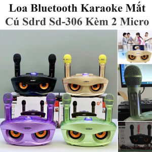 Loa Bluetooth Karaoke Mắt Cú Sdrd Sd-306 Kèm 2 Micro Cực Hay